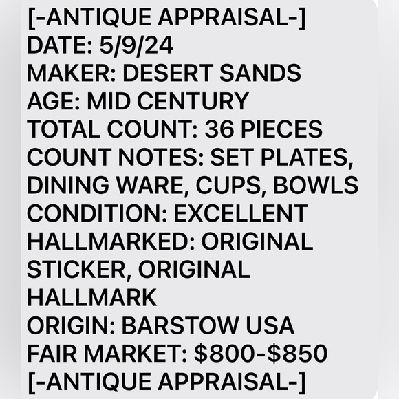 VINTAGE DESERT SANDS POTTERY 36 pieces - Picture 13 of 13